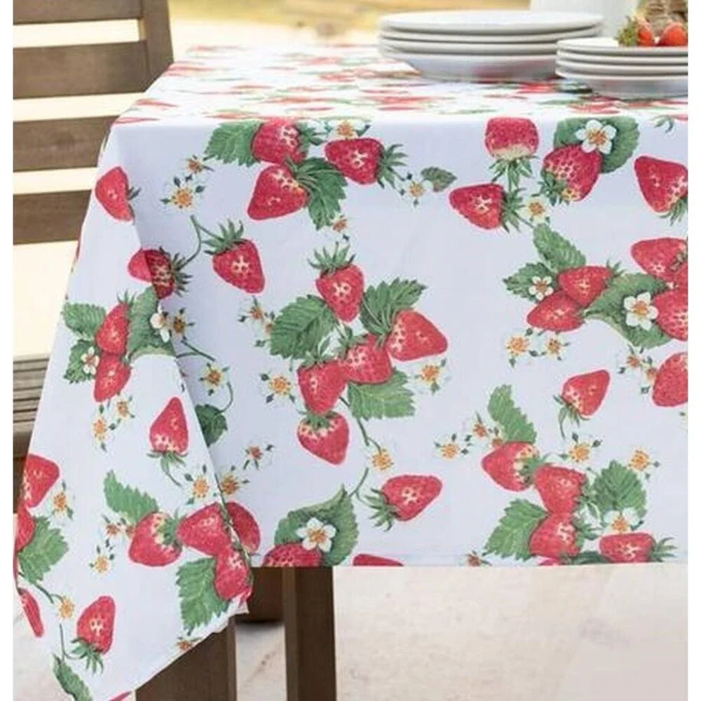 Textured Printed Fabric Tablecloth,60